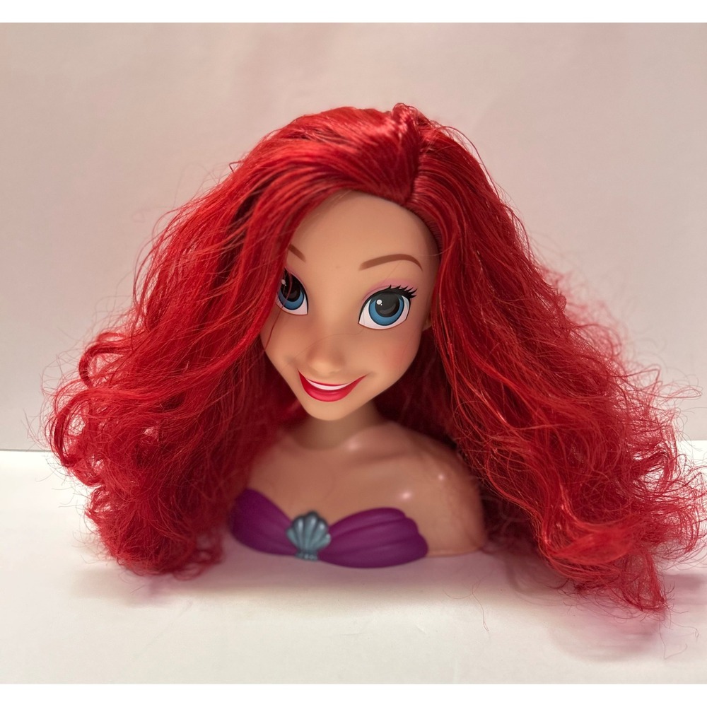Disney Princess Ariel The Little Mermaid Styling Head Red Hair Toy 8 Inch
